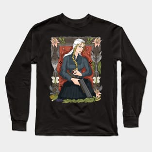 Girl in Dutch national dress. shotguns & art nouveau. Long Sleeve T-Shirt